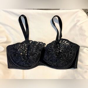 *VINTAGE* VICTORIA’S SECRET Sheer Lace Unlined Bra - Black - Women's Size 36DD